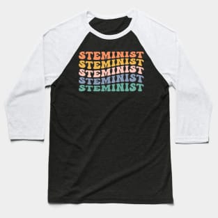 Steminist Science Technology Engineering Math STEM Baseball T-Shirt